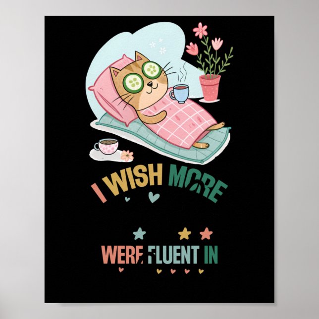 Affiche J'Aimerais Que Plus De Gens Soient Fluent Dans Le  (Devant)