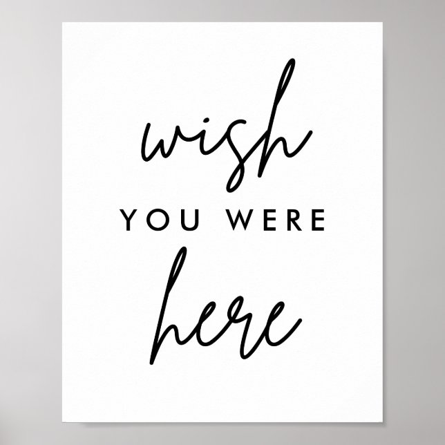 Affiche J'Aimerais Que Vous Soyez Ici Mariage Moderne (Devant)