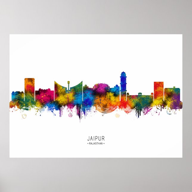 Affiche Jaipur Rajasthan Skyline (Devant)