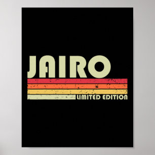 Affiche Jairo Nom cadeau Personnalisé Funny Retro Vintage