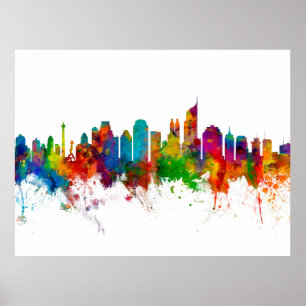 Affiche Jakarta Skyline Indonésie