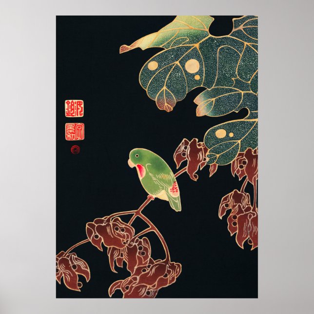 Affiche Jakuchu - Le Paroquet (Devant)