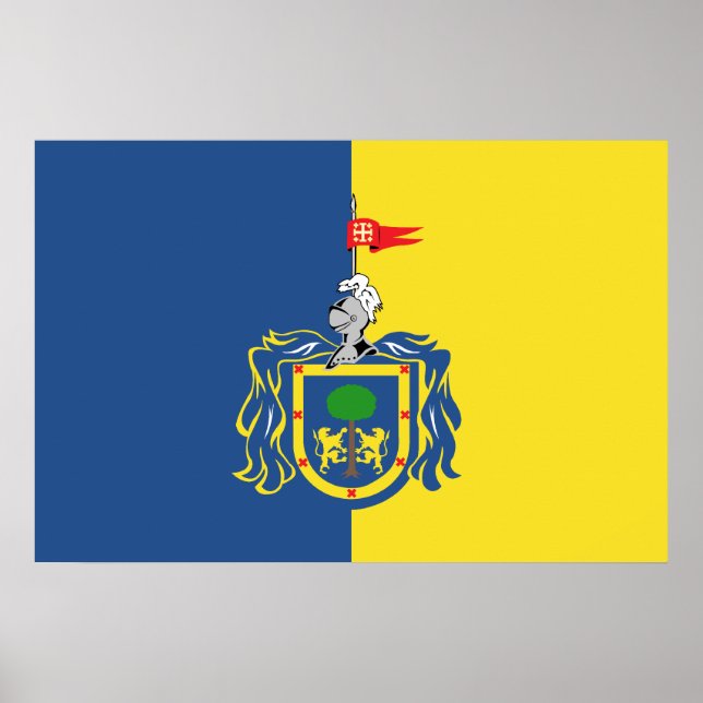 Affiche Jalisco (local), drapeau du Mexique (Devant)