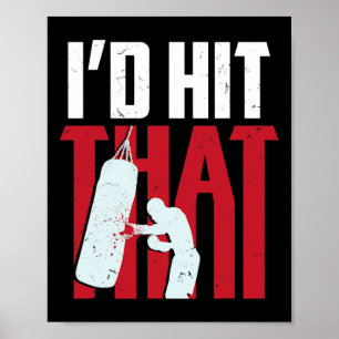 Affiche J'allais frapper ce cadeau de boxe kickboxing drôl