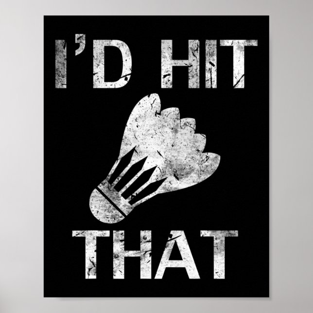 Affiche J'allais frapper cet amusant lecteur de badminton  (Devant)