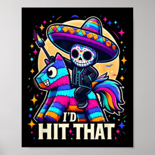 Affiche J'allais frapper cette fête de Cinco De Mayo Funny
