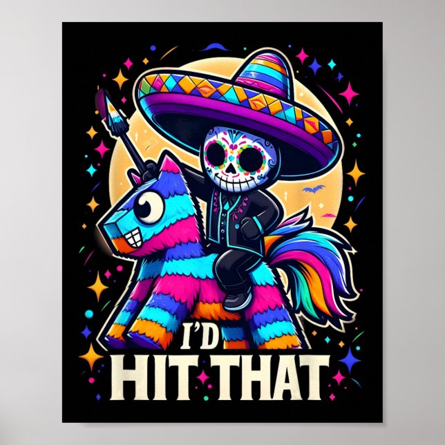 Affiche J'allais frapper cette fête de Cinco De Mayo Funny (Devant)