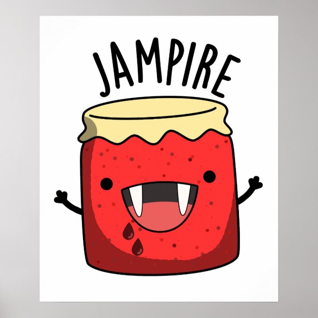 Affiche Jam-arbitre Funny Vampire Jam Pun (Devant)
