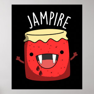 Affiche Jam-arbitre Funny Vampire Jam Pun Dark BG