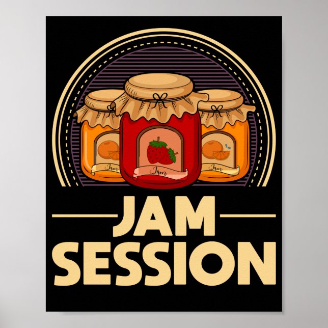 Affiche Jam Session Musique Pun Jelly Lover (Devant)