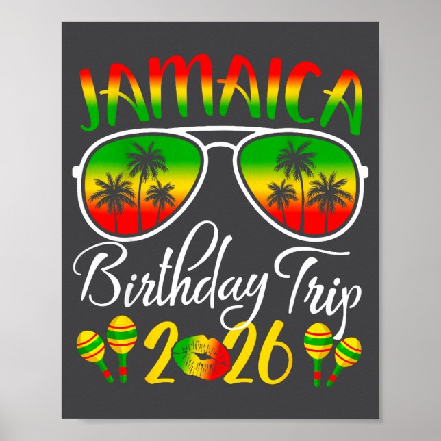 Affiche Jamaica Birthday Trip Vacation Summer 2026 Outfit  (Devant)