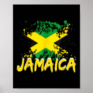 Affiche Jamaica Retro Vintage Watercolors Sport Jamaican F