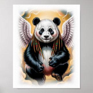 Affiche Jamaican Angel Panda Design on a
