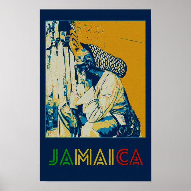 Affiche Jamaïque, carte postale de la culture rastafari (Devant)