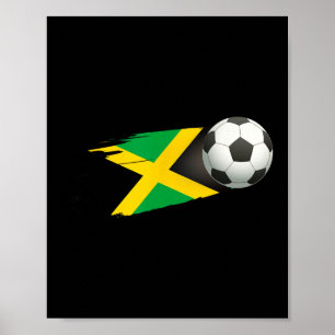 Affiche Jamaïque Footll Ll Jamaïque Drapeau Maillot - Jama