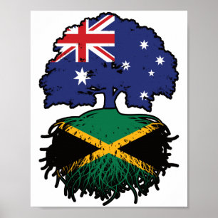 Affiche Jamaïque Jamaïcaine Australie racine arbre
