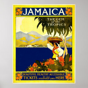 Affiche Jamaïque Vintage   Voyage