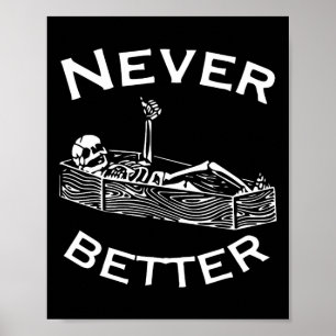 Affiche Jamais Mieux Skeleton Lazy Halloween Costume S