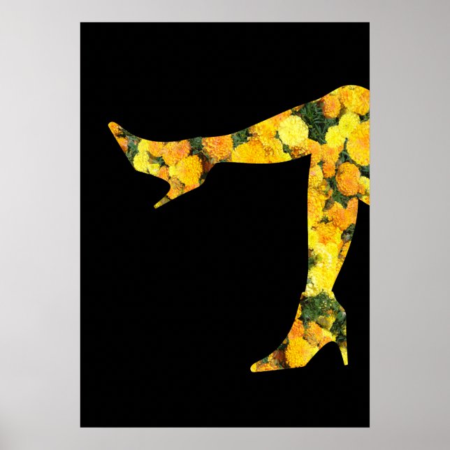 Affiche Jambes florales (Devant)