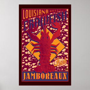 Affiche Jamboreaux-Affiche d'écrevisses
