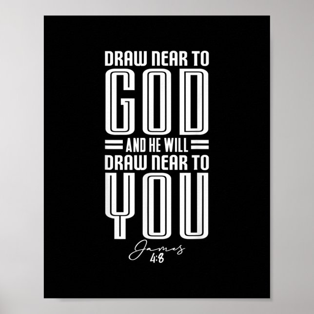 Affiche James48 Draw Near to God Christian Motivational Bi (Devant)