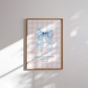 Affiche James 1:17 Tout don bon et parfait Ruban Bleu