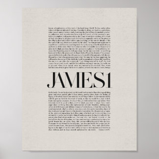 Affiche James 1 - Foi et endurance Bible Verse Wall Art