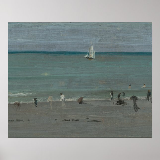 Affiche James Abbott McNeill Whistler-Coast Scene, Bathers (Devant)