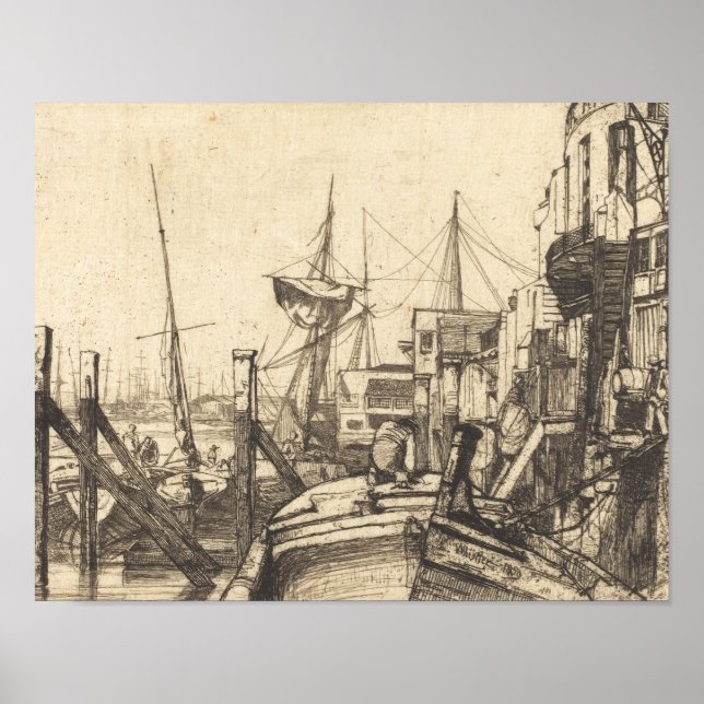 Affiche James Abbott McNeill Whistler - Limehouse (Devant)