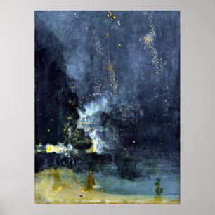 Affiche James Abbott McNeill Whistler Nocturne in Black