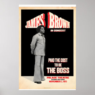Affiche James Brown The Boss Music Fan Conception Graphiqu