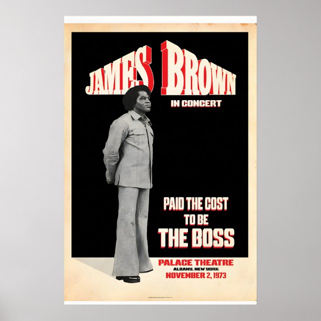 Affiche James Brown The Boss Music Fan Conception Graphiqu (Devant)