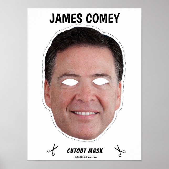 Affiche JAMES COMEY Halloween Mask (Devant)
