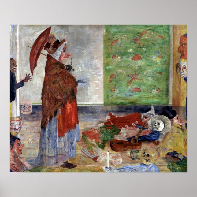 Affiche James Ensor Astonition de la souris Masque (Devant)