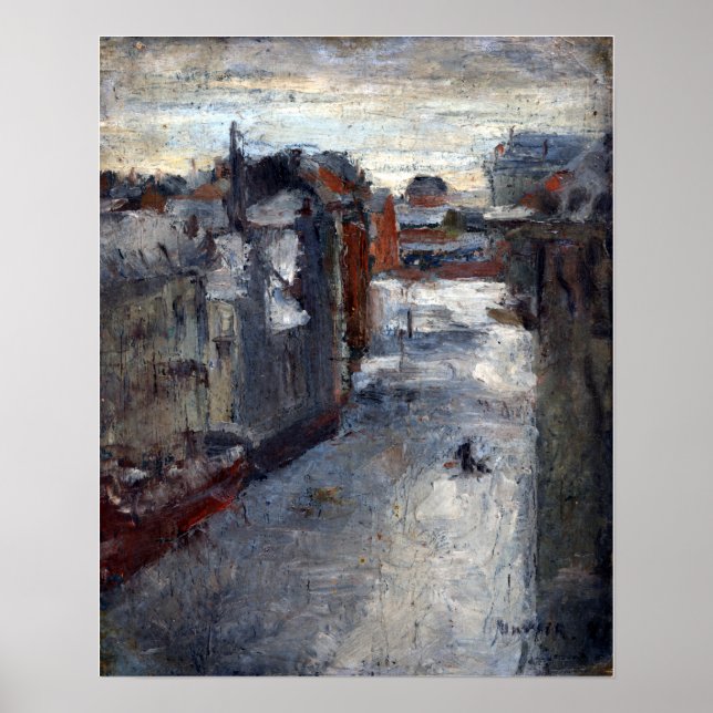 Affiche James Ensor Le Van Iseghemlaan dans la neige (Devant)