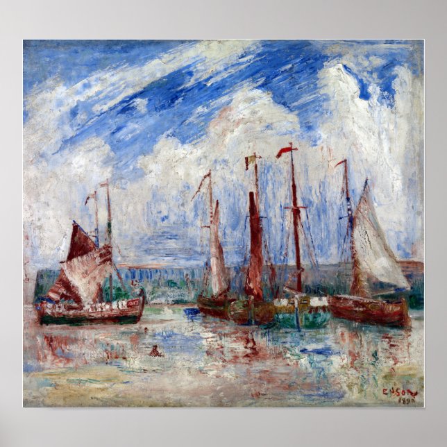Affiche James Ensor Sloops (Devant)