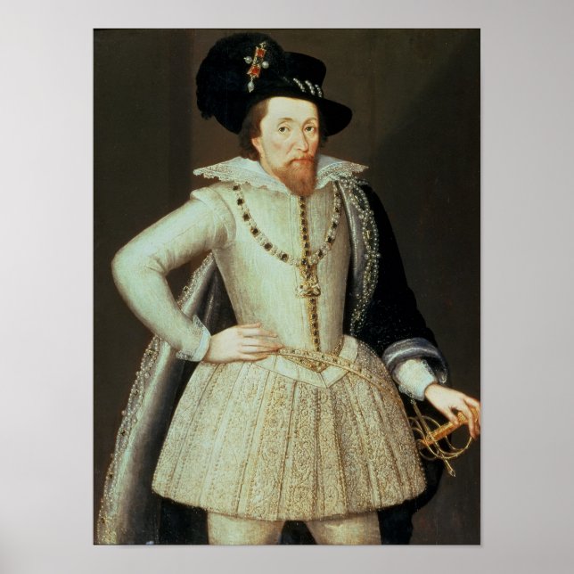 Affiche James I, portrait mi-long (Devant)