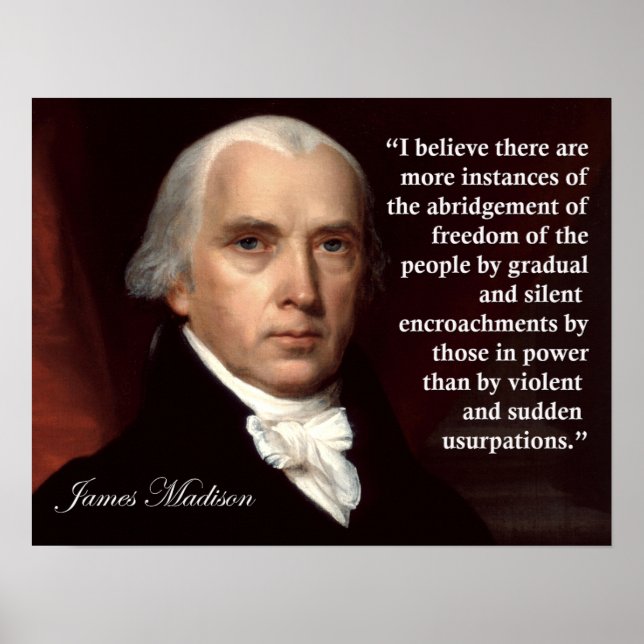 Affiche James Madison Freedom Citation Imprimer (Devant)