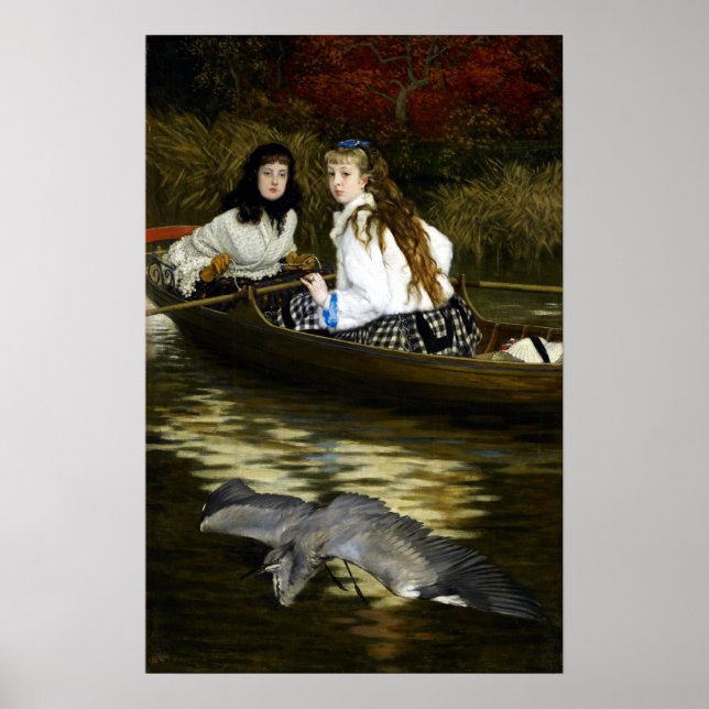 Affiche James Tissot Sur La Tamise, Un Héron (Devant)