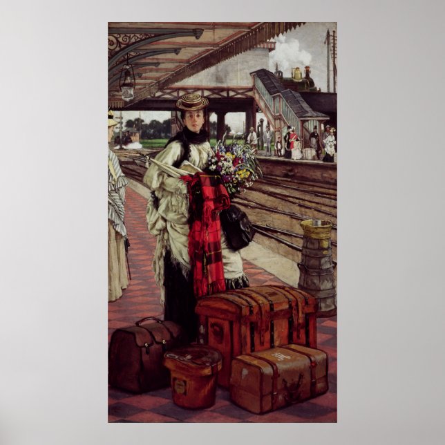 Affiche James Tissot | Waiting at the Station (Devant)