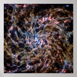 Affiche James Webb Space Telescope Galaxie spirale IC 5332