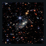 Affiche James Webb Télescope Spatial Premier Champ Profond<br><div class="desc">Le télescope spatial James Webb de la NASA Image infrarouge du premier champ profond de l’univers distant. Des milliers de galaxies - y compris les objets les plus rares jamais observés dans l’infrarouge - sont apparues pour la première fois dans la vision de Webb. Cette tranche du vaste univers est...</div>