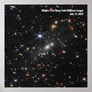 Affiche James Webb Télescope Spatial Première image Infrar