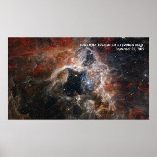 Affiche James Webb Télescope spatial Tarantula Nebula NIRC