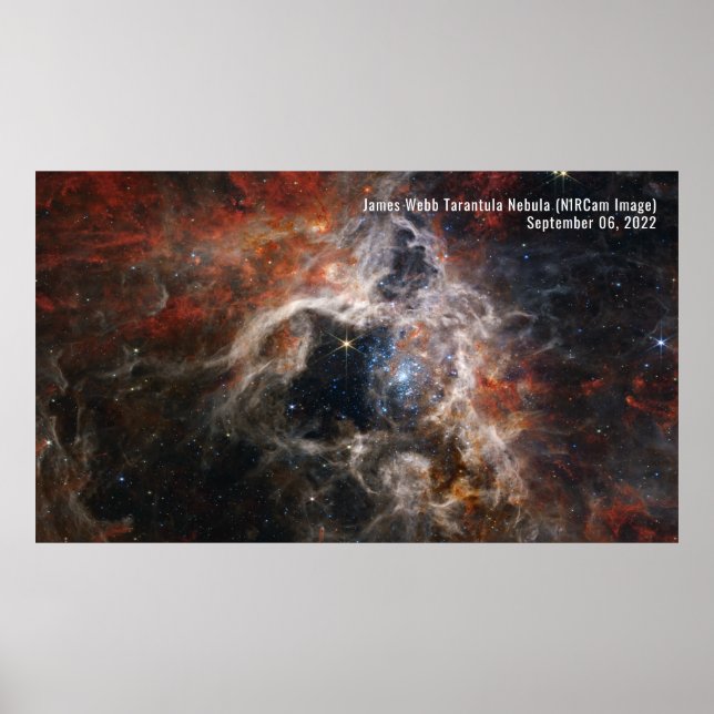 Affiche James Webb Télescope spatial Tarantula Nebula NIRC (Devant)