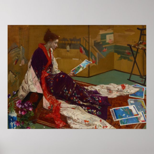 Affiche James Whistler - Caprice en violet et or (Devant)