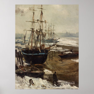 Affiche James Whistler - La Tamise dans la glace