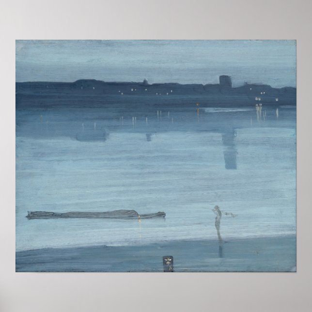 Affiche James Whistler - Nocturne : Chelsea (Devant)