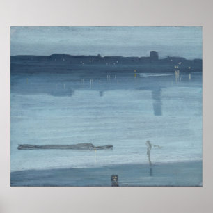 Affiche James Whistler - Nocturne : Chelsea