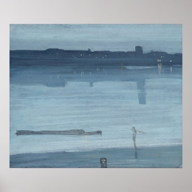 Affiche James Whistler - Nocturne : Chelsea (Devant)